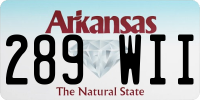 AR license plate 289WII