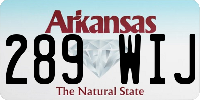 AR license plate 289WIJ