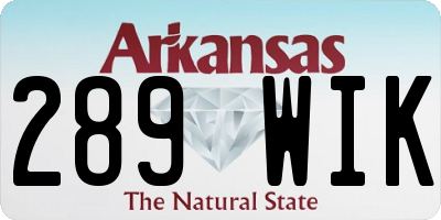 AR license plate 289WIK