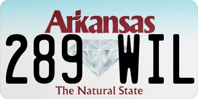 AR license plate 289WIL
