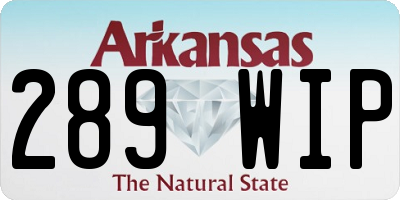 AR license plate 289WIP
