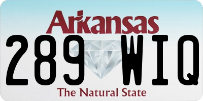 AR license plate 289WIQ