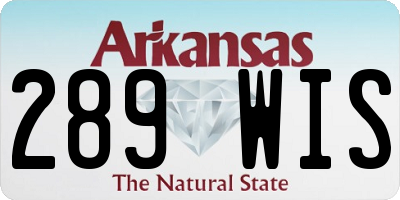 AR license plate 289WIS
