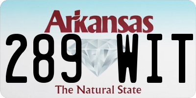 AR license plate 289WIT