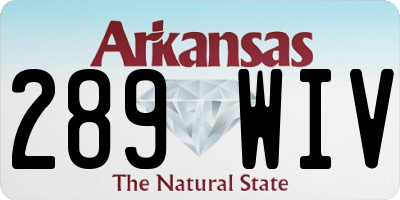 AR license plate 289WIV