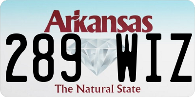 AR license plate 289WIZ