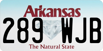 AR license plate 289WJB