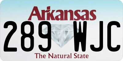 AR license plate 289WJC