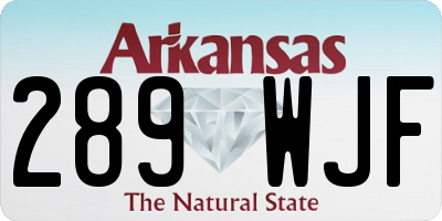 AR license plate 289WJF