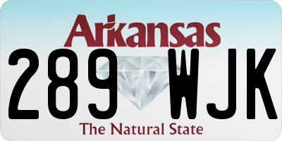 AR license plate 289WJK