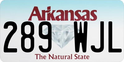 AR license plate 289WJL