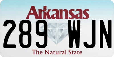AR license plate 289WJN