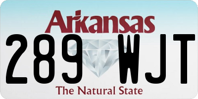 AR license plate 289WJT