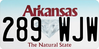 AR license plate 289WJW