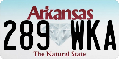 AR license plate 289WKA