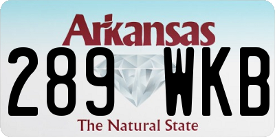 AR license plate 289WKB