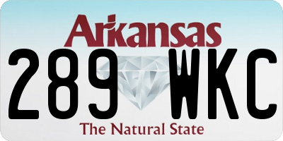 AR license plate 289WKC
