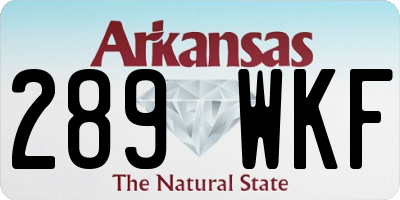 AR license plate 289WKF