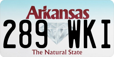 AR license plate 289WKI