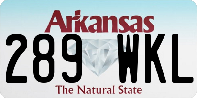 AR license plate 289WKL