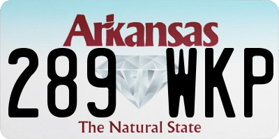 AR license plate 289WKP