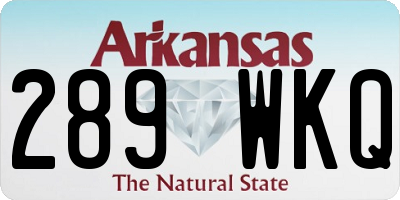 AR license plate 289WKQ