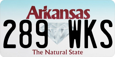 AR license plate 289WKS