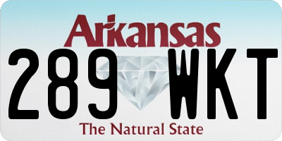 AR license plate 289WKT