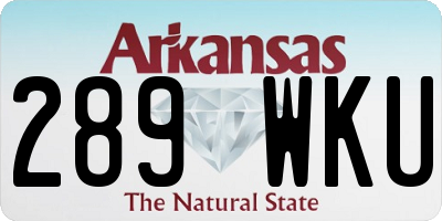 AR license plate 289WKU