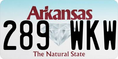 AR license plate 289WKW