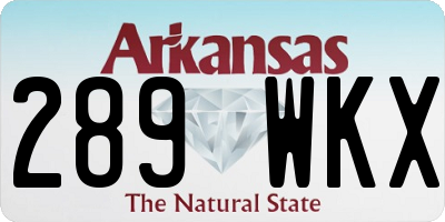 AR license plate 289WKX