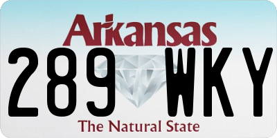 AR license plate 289WKY