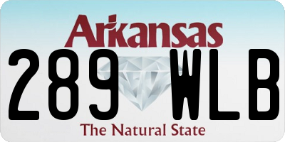 AR license plate 289WLB