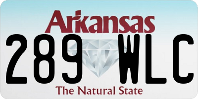 AR license plate 289WLC