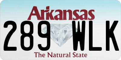 AR license plate 289WLK