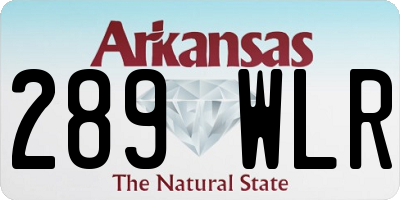 AR license plate 289WLR