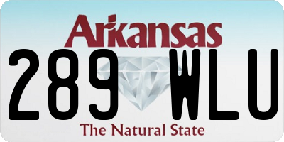 AR license plate 289WLU