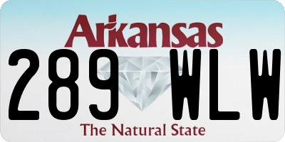 AR license plate 289WLW