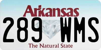 AR license plate 289WMS