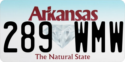 AR license plate 289WMW