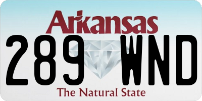 AR license plate 289WND