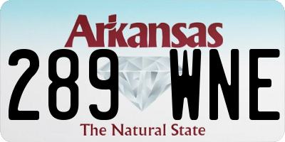 AR license plate 289WNE