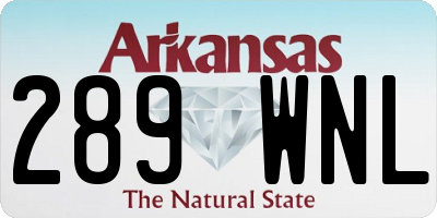 AR license plate 289WNL