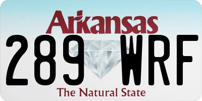 AR license plate 289WRF