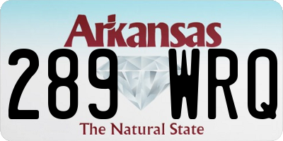 AR license plate 289WRQ