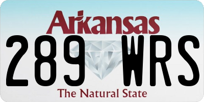 AR license plate 289WRS