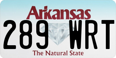 AR license plate 289WRT