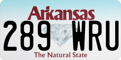 AR license plate 289WRU