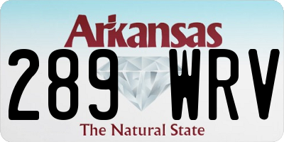 AR license plate 289WRV