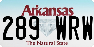 AR license plate 289WRW